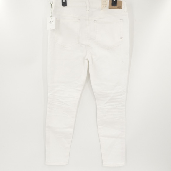 NWT American Eagle‎ AE77 Low-Rise Jegging White Women's 10 Short - Picture 9 of 9